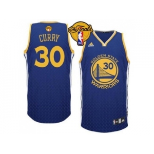 NBA Golden State Warrlors #30 Stephen Curry Blue Resonate Fashion Swingman The Finals Patch Stitched Jerseys