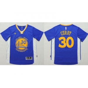 NBA Golden State Warrlors #30 Stephen Curry Blue Short Sleeve Stitched Jerseys