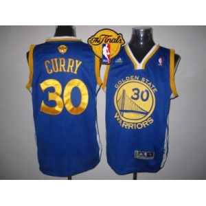 NBA Golden State Warrlors #30 Stephen Curry Blue Swingman The Finals Patch Stitched Jerseys