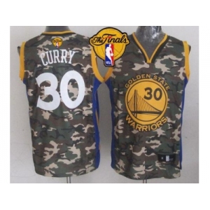 NBA Golden State Warrlors #30 Stephen Curry Camo The Finals Patch Stitched Jerseys