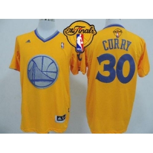 NBA Golden State Warrlors #30 Stephen Curry Gold 2013 Christmas Day Swingman The Finals Patch Stitched Jerseys
