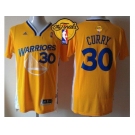 NBA Golden State Warrlors #30 Stephen Curry Gold Alternate The Finals Patch Stitched Jerseys