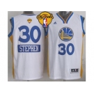 NBA Golden State Warrlors #30 Stephen Curry White 2014-15 Christmas Day The Finals Patch Stitched Jerseys