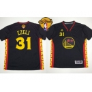 NBA Golden State Warrlors #31 Festus Ezeli Black Slate Chinese New Year The Finals Patch Stitched Jerseys