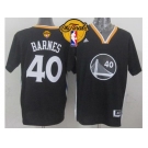 NBA Golden State Warrlors #40 Harrison Barnes Black New Alternate The Finals Patch Stitched Jerseys