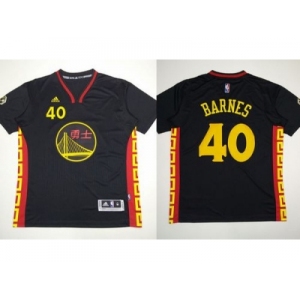 NBA Golden State Warrlors #40 Harrison Barnes Black Slate Chinese New Year Stitched Jerseys