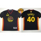 NBA Golden State Warrlors #40 Harrison Barnes Black Slate Chinese New Year The Finals Patch Stitched Jerseys