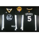 NBA Golden State Warrlors #5 Marreese Speights Black New Alternate The Finals Patch Stitched Jerseys