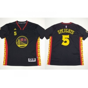 NBA Golden State Warrlors #5 Marreese Speights Black Slate Chinese New Year Stitched Jerseys