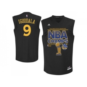 NBA Golden State Warrlors #9 Andre Iguodala Black 2015 NBA Finals Champions Stitched jerseys