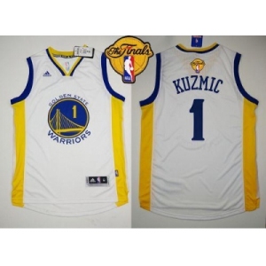 NBA Revolution 30 Golden State Warrlors #1 Ognjen Kuzmic White The Finals Patch Stitched Jerseys