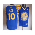 NBA Revolution 30 Golden State Warrlors #10 David Lee Blue The Finals Patch Stitched Jerseys