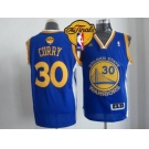 NBA Revolution 30 Golden State Warrlors #30 Stephen Curry Blue The Finals Patch Stitched Jerseys