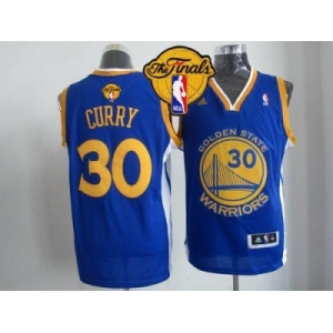 NBA Revolution 30 Golden State Warrlors #30 Stephen Curry Blue The Finals Patch Stitched Jerseys