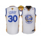 NBA Revolution 30 Golden State Warrlors #30 Stephen Curry White The Finals Patch Stitched Jerseys