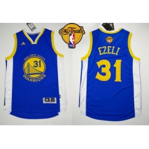 NBA Revolution 30 Golden State Warrlors #31 Festus Ezeli Blue The Finals Patch Stitched Jerseys