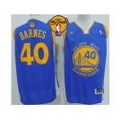 NBA Revolution 30 Golden State Warrlors #40 Harrison Barnes Blue The Finals Patch Stitched Jerseys