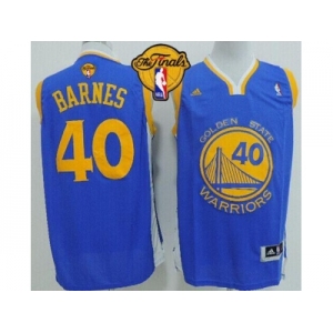 NBA Revolution 30 Golden State Warrlors #40 Harrison Barnes Blue The Finals Patch Stitched Jerseys