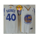 NBA Revolution 30 Golden State Warrlors #40 Harrison Barnes White The Finals Patch Stitched Jerseys