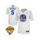 NBA Revolution 30 Golden State Warrlors #5 Marreese Speights White Alternate The Finals Patch Stitched Jerseys