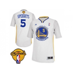 NBA Revolution 30 Golden State Warrlors #5 Marreese Speights White Alternate The Finals Patch Stitched Jerseys