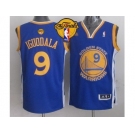 NBA Revolution 30 Golden State Warrlors #9 Andre Iguodala Blue The Finals Patch Stitched Jerseys