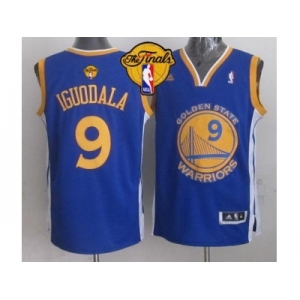 NBA Revolution 30 Golden State Warrlors #9 Andre Iguodala Blue The Finals Patch Stitched Jerseys