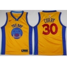 Nike Golden State Warriors #30 Stephen Curry Gold NBA Swingman City Edition Jersey