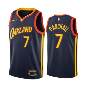 Nike Warriors #7 Eric Paschall Navy NBA Swingman 2020-21 City Edition Jersey