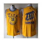 nba golden state warriors #11 thompson yellow