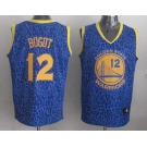 nba golden state warriors #12 bogut blue leopard print[2014 new]