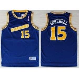 nba golden state warriors #15 sprewell blue[revolution 30 swingman][Sprewell]