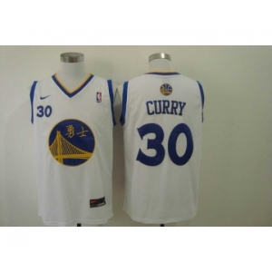 nba golden state warriors #30 curry white[Nike Logo]