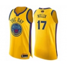 Women Golden State Warriors #17 Chris Mullin Swingman Gold 2019 Basketball Finals Bound Basketball Jersey - City Edition