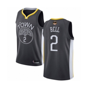 Women Golden State Warriors #2 Jordan Bell Swingman Black 2019 Basketball Finals Bound Basketball Jersey - Statement Edition