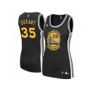 Women Golden State Warriors #35 Kevin Durant Black Jersey