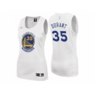 Women Golden State Warriors #35 Kevin Durant Home White Jersey