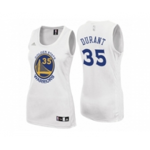 Women Golden State Warriors #35 Kevin Durant Home White Jersey