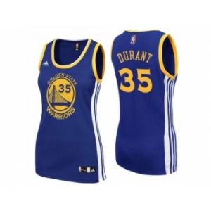 Women Golden State Warriors #35 Kevin Durant Road Blue Jersey