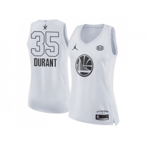 Women Nike Golden State Warriors #35 Kevin Durant White NBA Jordan Swingman 2018 All-Star Game Jersey