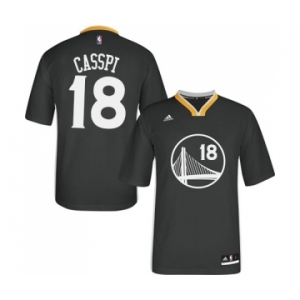 Women's Adidas Golden State Warriors #18 Omri Casspi Authentic Black Alternate NBA Jersey