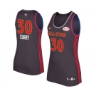 Women's Adidas Golden State Warriors #30 Stephen Curry Authentic Charcoal 2017 All Star NBA Jersey