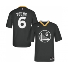 Women's Adidas Golden State Warriors #6 Nick Young Authentic Black Alternate NBA Jersey