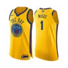 Women's Nike Golden State Warriors #1 JaVale McGee Swingman Gold 2018 NBA Finals Bound NBA Jersey - City Edition