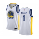 Women's Nike Golden State Warriors #1 JaVale McGee Swingman White Home NBA Jersey - Association Edition