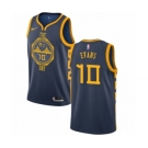 Women's Nike Golden State Warriors #10 Jacob Evans Swingman Navy Blue NBA Jersey - City Edition