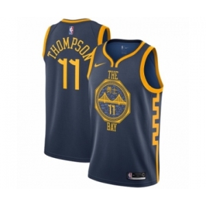 Women's Nike Golden State Warriors #11 Klay Thompson Swingman Navy Blue NBA Jersey - City Edition