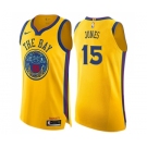 Women's Nike Golden State Warriors #15 Damian Jones Swingman Gold NBA Jersey - City Edition