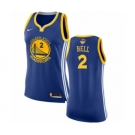 Women's Nike Golden State Warriors #2 Jordan Bell Authentic Royal Blue Road 2018 NBA Finals Bound NBA Jersey - Icon Edition