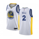 Women's Nike Golden State Warriors #2 Jordan Bell Swingman White Home NBA Jersey - Association Edition